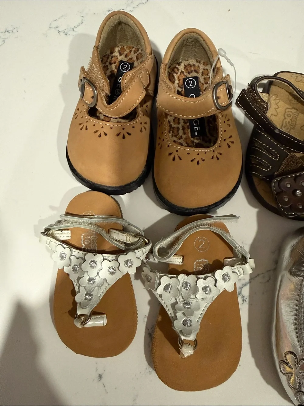 Teeny Toes and George Mixed Floral Shoe and Sandal Lot